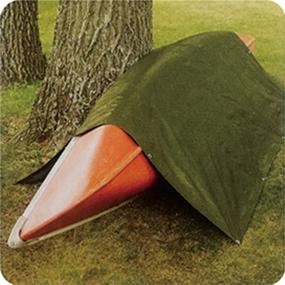 img 3 attached to Hanjet Lightweight 8x10 Outdoor Tarp - 5 Mil Thickness, Waterproof Camping Tarp Shelter for Boat Pool - Army Green with Grommets