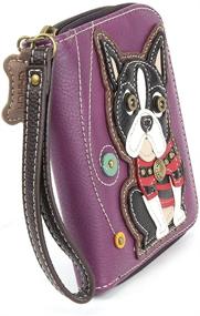 img 2 attached to 👛 CHALA Zip Around Wallet: Stylish Wristlet with 8 Credit Card Slots, Durable PU Leather