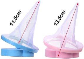 img 3 attached to 👕 Hestya Reusable Washing Machine Floating Lint Mesh Bag Hair Filter Net Pouch - Set of 4 (Blue and Pink)