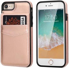 img 2 attached to IPhone 7 IPhone 8 IPhone SE 2020 Case Wallet With Credit Card Holder Cell Phones & Accessories and Cases, Holsters & Clips