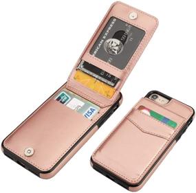 img 4 attached to IPhone 7 IPhone 8 IPhone SE 2020 Case Wallet With Credit Card Holder Cell Phones & Accessories and Cases, Holsters & Clips