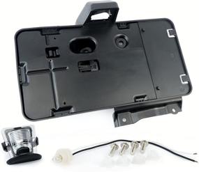 img 4 attached to Jeep Wrangler License Plate Tag Bracket with Light - Replaces 68064720AA - Rear Plate Holder Frame: Compatible for Years 2009-2014