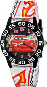 img 2 attached to 🚗 Disney Cars Lightning McQueen Kids' Plastic Watch - Model W001682