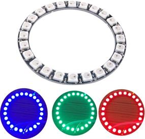 img 1 attached to 🔮 Stemedu 2PCS 24 Bits 24 X WS2812B 5050 RGB LED Ring Lamp Light: Arduino Raspberry Pi ESP8266 Compatible!