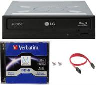 🔥 lg wh14ns40 16x blu-ray bdxl dvd cd internal burner drive bundle with free 25gb m-disc bd + sata cable + mounting screws: best deal for high-quality media burning логотип