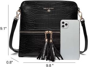 img 1 attached to 👜 Stylish and Versatile Lightweight Crossbody Shoulder Women's Handbags & Wallets - Adjustable & Chic Black 01 Design