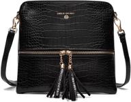 👜 stylish and versatile lightweight crossbody shoulder women's handbags & wallets - adjustable & chic black 01 design logo