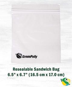 img 1 attached to 🌿 GreenPolly Resealable Sandwich Bags - 175 Count, Eco-friendly and Convenient for Lunch, Snacks, On the Go