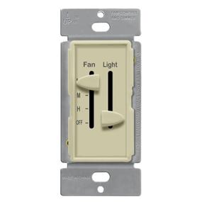 img 4 attached to ENERLITES 3-Speed Ceiling Fan Control and LED Dimmer Light Switch, Light and Fan Combination Switch, Single Pole, 2.5A, 300W Incandescent, No Neutral Wire Required, Ivory Finish