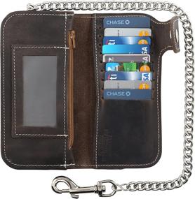 img 2 attached to Bifold Vintage Leather Closure Antique Men's Accessories