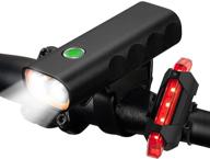 lsnisni usb rechargeable led bike lights set with 800 lumens - front & rear, 🚲 3 modes, ipx6 waterproof headlight & rear light for safe cycling, hiking, road & mountain commuter logo