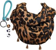 leopard print scarf cheetah viscose women's accessories logo