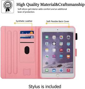 img 3 attached to 🦄 Dteck Pink Unicorn iPad Mini Case - Premium Leather Folio Stand with Auto Wake/Sleep for iPad Mini 5th Gen/4/3/2 - Slim & Stylish