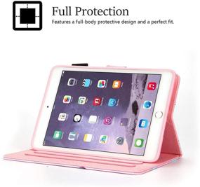 img 1 attached to 🦄 Dteck Pink Unicorn iPad Mini Case - Premium Leather Folio Stand with Auto Wake/Sleep for iPad Mini 5th Gen/4/3/2 - Slim & Stylish