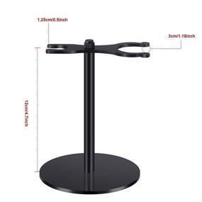 img 3 attached to 🪒 Acrylic Shaving Razor and Brush Stand - Safe Razor Stand for Adults, Black