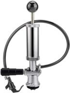 🍺 mrbrew keg party pump with american d system beer keg tap, 4" picnic pump, black beer faucet & hose, chrome-plated draft beer party pump with 2 hose clamps logo