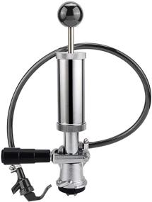 img 4 attached to 🍺 MRbrew Keg Party Pump with American D System Beer Keg Tap, 4" Picnic Pump, Black Beer Faucet & Hose, Chrome-Plated Draft Beer Party Pump with 2 Hose Clamps