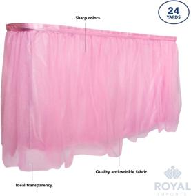 img 1 attached to 🎀 6 ft Pink Tulle Table Skirt by Royal Imports - Ideal for Wedding, Birthday Party, Bridal, Baby Shower Decorations - Rectangle Tulling Tablecloth for Home Décor Skirting