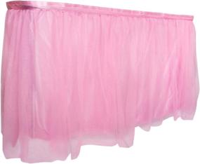 img 4 attached to 🎀 6 ft Pink Tulle Table Skirt by Royal Imports - Ideal for Wedding, Birthday Party, Bridal, Baby Shower Decorations - Rectangle Tulling Tablecloth for Home Décor Skirting