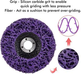 img 3 attached to 10-Pack Strip Discs for Angle Grinder - Rust Remover Wheel, Paint Removal Disc - Clean Paint, Rust, Welds, Oxidation (4-1/2'' x 7/8'')