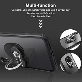 img 3 attached to 📱 2-Pack Multipurpose Mobile Phone Bracket Holder with 360° Rotation, Finger Kickstand and Magnetic Car Mount Compatibility for All Smartphones (Blue/Gold)