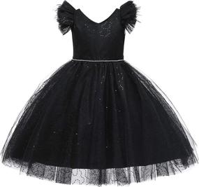 img 4 attached to Weileenice Halloween Birthday Princess Christmas Girls' Clothing: Perfect Fashion for Festive Occasions!