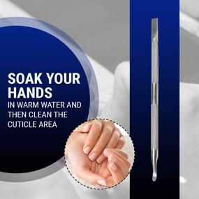 img 2 attached to 💅 Majestic Bombay: Premium Stainless Steel Cuticle Pusher and Nail Cleaner Tool for Expert Nail Care