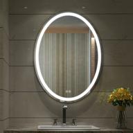 stripmf 32x24 inch oval led bathroom mirror | makeup mirror | anti-fog | wall mounted vanity mirror | dimmable touch switch | waterproof ip54 | lighted bathroom mirror | cri90+ logo