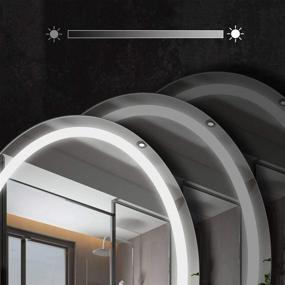 img 2 attached to STRIPMF 32x24 Inch Oval LED Bathroom Mirror | Makeup Mirror | Anti-Fog | Wall Mounted Vanity Mirror | Dimmable Touch Switch | Waterproof IP54 | Lighted Bathroom Mirror | CRI90+