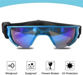 img 1 attached to 🐶 URBEST Dog Goggles, Sunglasses for Small Medium Dogs (Blue) - New Version with Waterproof, Windproof, and UV Protection