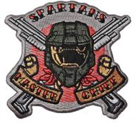 spartans master chief embroidered patch logo