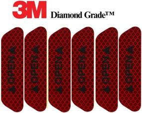 img 1 attached to Enhance Visibility & Safety: 3M Reflective Diamond Grade DG3 Hi-Vis Waterproof Stickers - 6-pcs Pack for Doors