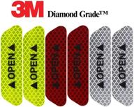 enhance visibility & safety: 3m reflective diamond grade dg3 hi-vis waterproof stickers - 6-pcs pack for doors логотип