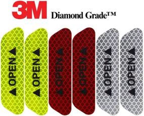 img 4 attached to Enhance Visibility & Safety: 3M Reflective Diamond Grade DG3 Hi-Vis Waterproof Stickers - 6-pcs Pack for Doors