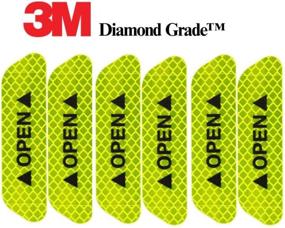 img 3 attached to Enhance Visibility & Safety: 3M Reflective Diamond Grade DG3 Hi-Vis Waterproof Stickers - 6-pcs Pack for Doors