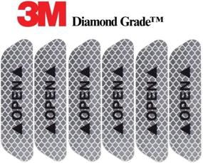 img 2 attached to Enhance Visibility & Safety: 3M Reflective Diamond Grade DG3 Hi-Vis Waterproof Stickers - 6-pcs Pack for Doors