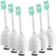 🦷 6 pack of osctor replacement brush heads - compatible with phillips sonicare e-series hx7022/66. fits essence, xtreme, elite, advance and cleancare screw-on electric sonic toothbrush handles logo