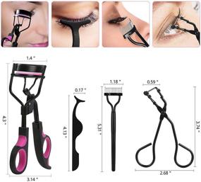 img 3 attached to Moduskye 7-in-1 Eyelash Curler Kit with Refill Pads – Partial Curlers, Eyelash Extension Clip, Comb, Tweezers, Scissors – Premium Makeup Tools for Women, Achieve Long-Lasting and Natural Lash Curls