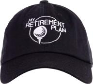 my (golf) retirement plan: funny golfing shirt for men + baseball dad hat combo - black golfer ball humor! logo