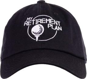 img 4 attached to My (Golf) Retirement Plan: Funny Golfing Shirt for Men + Baseball Dad Hat Combo - Black Golfer Ball Humor!