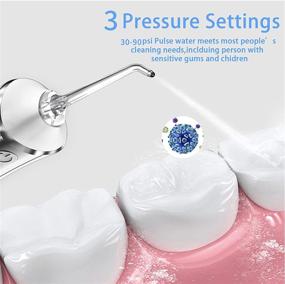 img 2 attached to 🦷 Cordless Water Flosser for Teeth, 350ML Professional Dental Oral Irrigator, Portable and Rechargeable IPX6 Water Picks for Teeth Cleaning at Home & Travel, Ideal for Braces