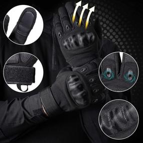 img 3 attached to YOSUNPING Tactical Motorcycle Gloves - Touchscreen, Ideal for Outdoor Military Use