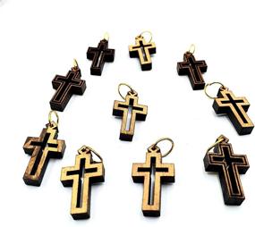 img 3 attached to Small Olive Wood Crosses Israel