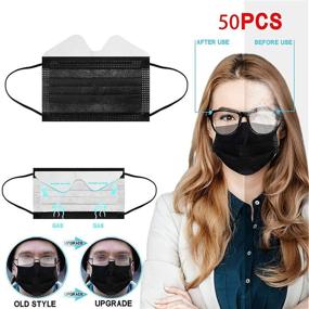 img 3 attached to Disposable Face_Masks Protective Facemasks 50PCS_BLACK