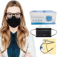 disposable face_masks protective facemasks 50pcs_black logo