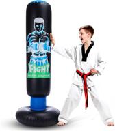 🥊 inflatable kids punching bag with stand: the ultimate fitness boxing bag for kids and adults - perfect for kickboxing, taekwondo, mma, and karate practice! логотип