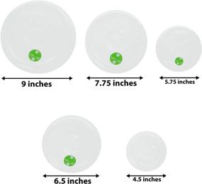 img 3 attached to 🔵 Simplify Your Microwave Experience with Simply Served Variety Pack Steam Vents Microwave Splatter Covers, Clear!