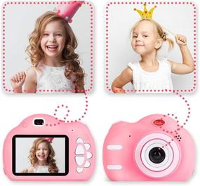 img 3 attached to 📸 SEBIDER Kids Camera 3-12 Year Old Boys Girls, 1080P 2.4 inch Toddler Video Digital Children Cameras with 32GB SD Card Included, Ideal Gift for Kids (Pink)