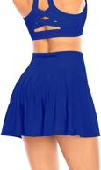 👗 women's pleated tennis skirt with pockets - athletic golf skort for running, workout, and activewear sports логотип