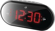 ⏰ black dual alarm clock am/fm radio with 1.2-inch red led display - gpx c253b logo